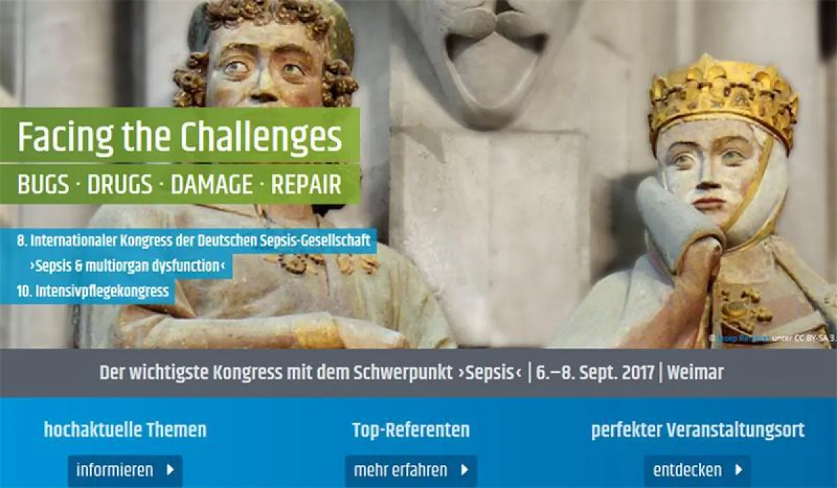 Der 8. Internationale Sepsiskongress steht unter dem Motto „Facing the Challenges“. ()