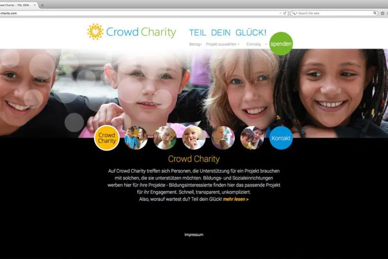 Bild: „Teil dein Glück“: werte-aus-bildung gemeinnützige GmbH stellt Spendenplattform crowd-charity.com online