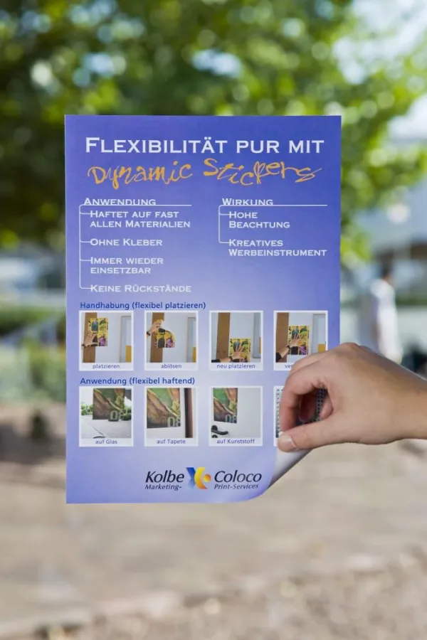 Haftet durch statische Aufladung - ohne Kleber