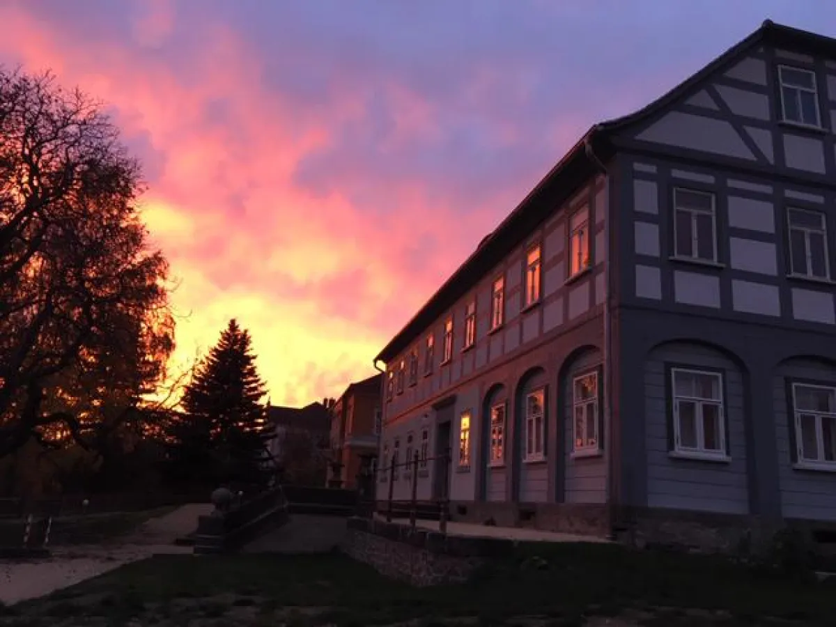 Umgebindehaus im Abendschein