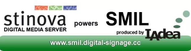 Stinova Server spricht SMIL und unterstützt Digital Signage Media Player von IAdea Bild: Stinova Server spricht SMIL und unterstützt Digital Signage Media Player von IAdea