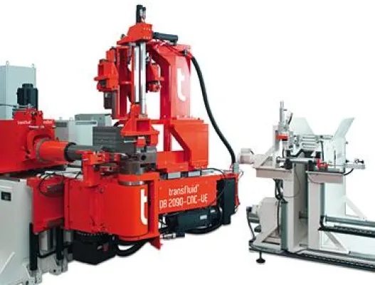 Bild: Rohrbiegetechnik von transfluid® mit servoelektrischem Antrieb