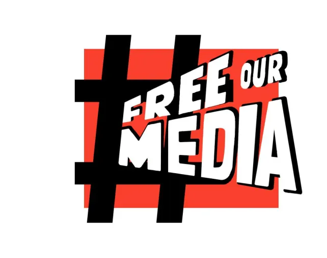Bild: Europäische Journalisten und Comiczeichner setzen sich in Berlin für Pressefreiheit ein