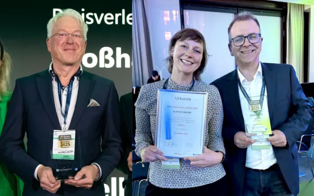 Bild: ERP-System des Jahres 2025: ALPHAPLAN gewinnt Gold in der Kategorie Großhandel