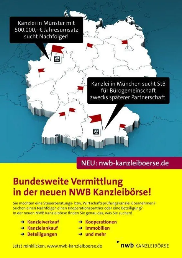Die neue NWB Kanzleibörse ist ab sofort verfügbar.
