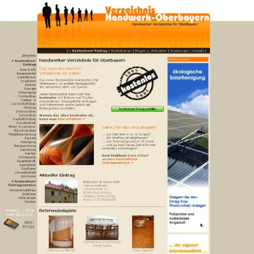 Bild: Kostenloser Eintragsservice im Verzeichnis Handwerk-Oberbayern