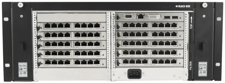 Bild: Neuer DVI-D/KVM Matrix Switch zur Umschaltung und Übertragung hochauflösender Videosignale, USB-HID und RS-232