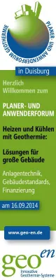 Erstes Planer- und Anwenderforum zu oberflächennaher Geothermie in Duisburg Bild: Erstes Planer- und Anwenderforum zu oberflächennaher Geothermie in Duisburg