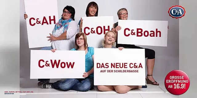 Bild: Kölner C&A Mitarbeiter als Models in eigener Sache