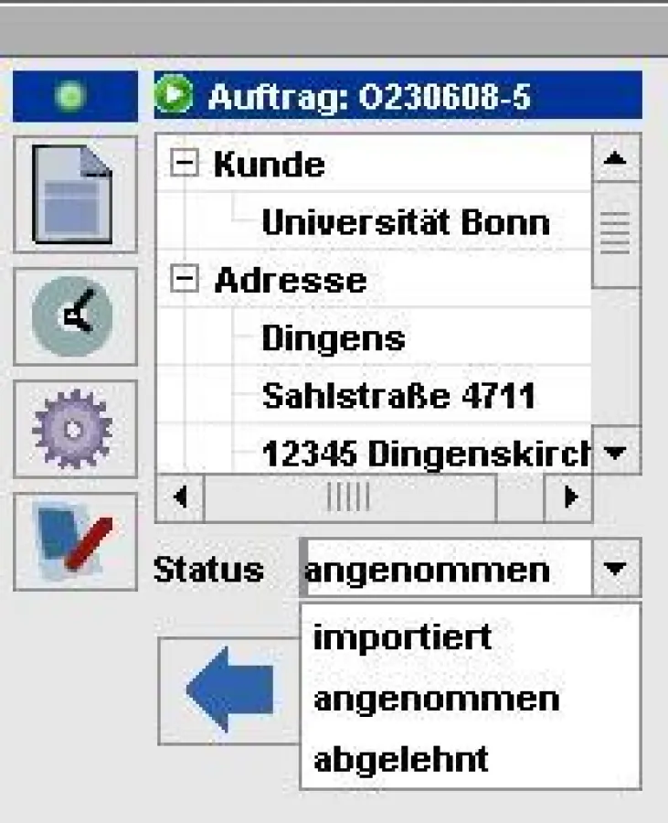 Kundenservice Auftragsstatus