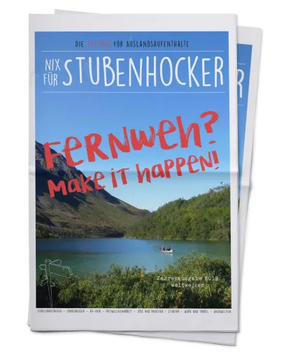Bild: Ausgabe 2019 der Zeitung für Auslandsaufenthalte „Nix für Stubenhocker“ erschienen