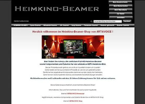 Bild: Neuer Heimkino-Beamer-Shop für hochwertige HD-Beamer und Zubehör