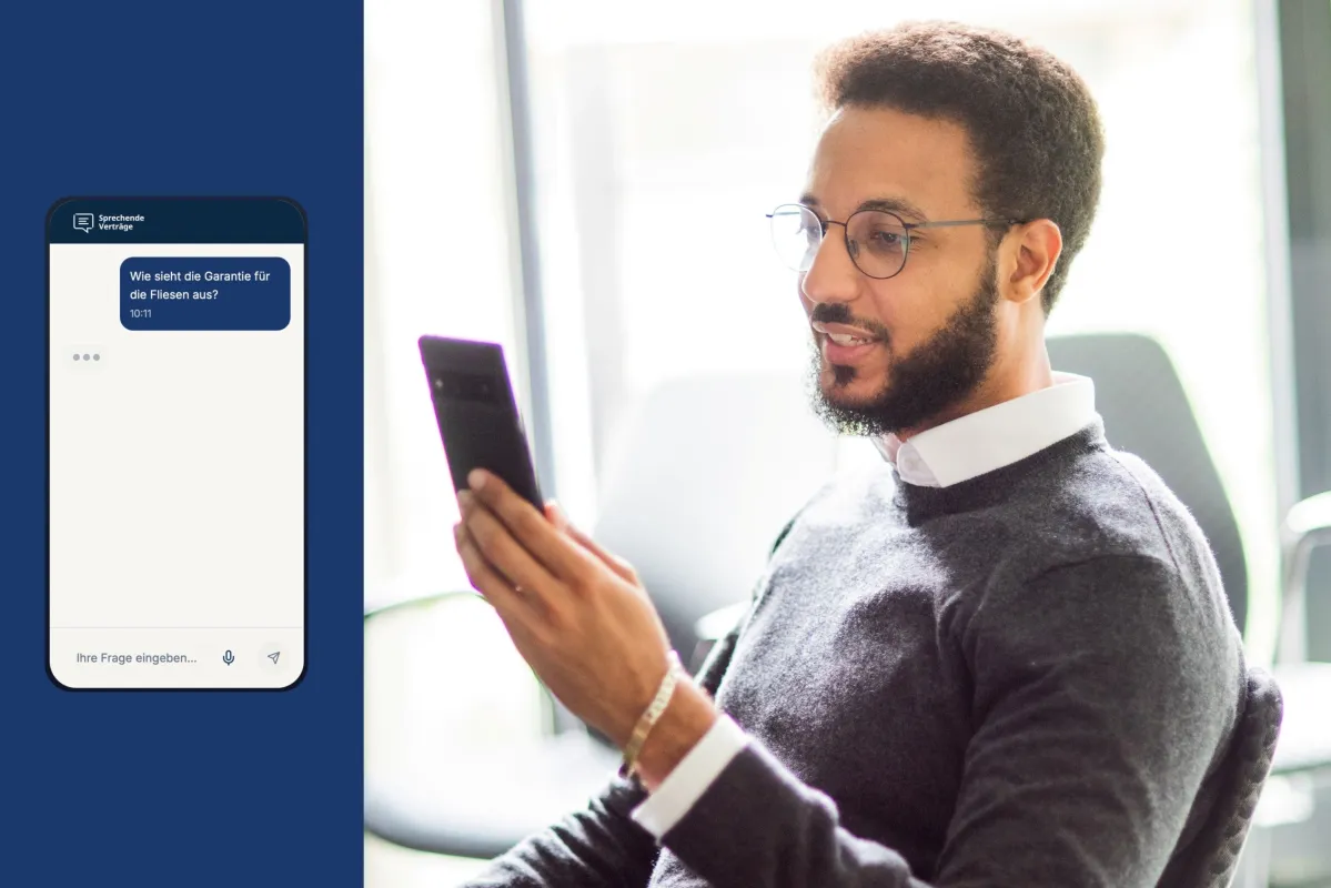 Sprechende Verträge - sicherer KI-Assistent für Bauverträge (© qubedoo GmbH)