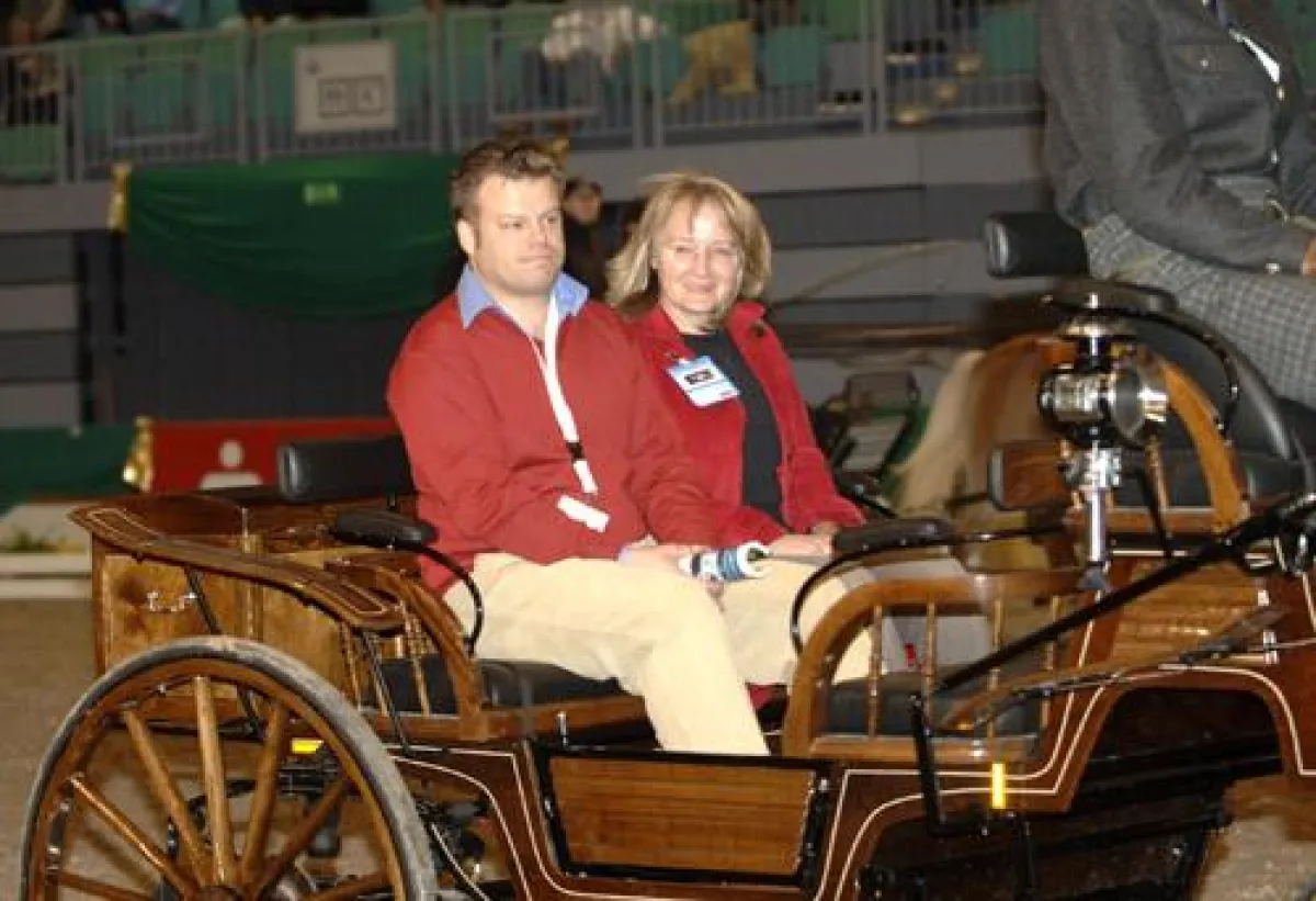 Ursula Kuhn und Markus Wöckel als Kutschgäste bei der Faszination Pferd