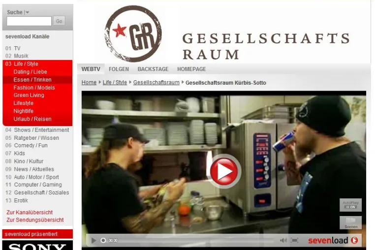 Bild: sevenload präsentiert Kochkunst auf hohem Niveau: Bernd Arold kocht die Red Bull Suppe