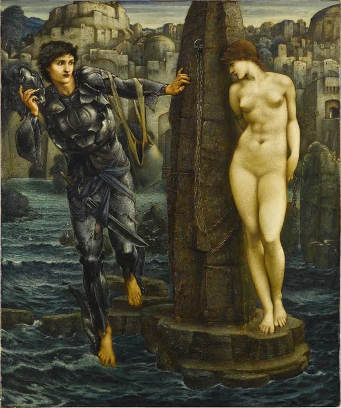 Edward Burne-Jones, Der Schicksalsfelsen, 1885-88, Staatsgalerie Stuttgart