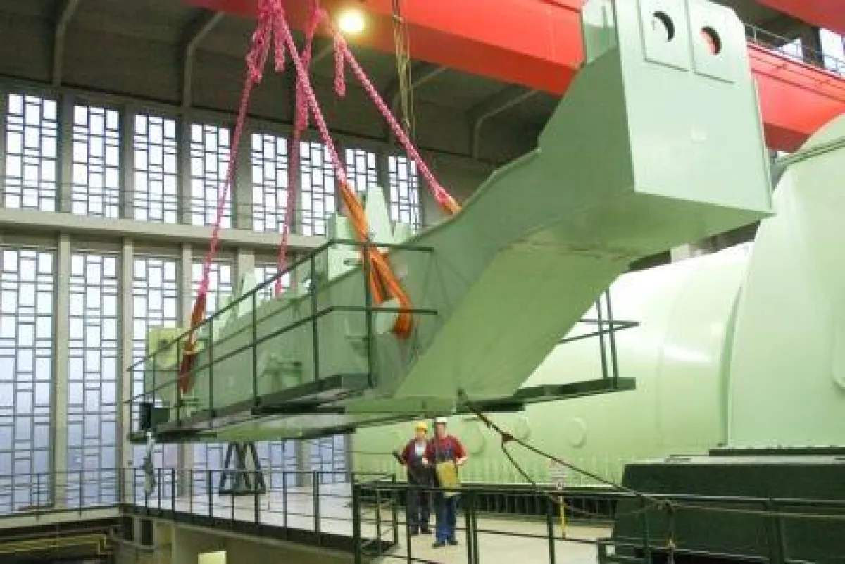 Diese Dampfturbine wurde von Lünen nach Bolivien verbracht