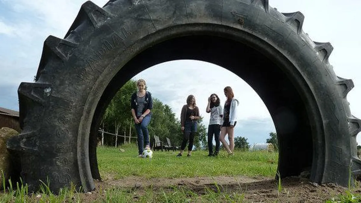 Das Runde muss ins Runde beim Fussballgolf