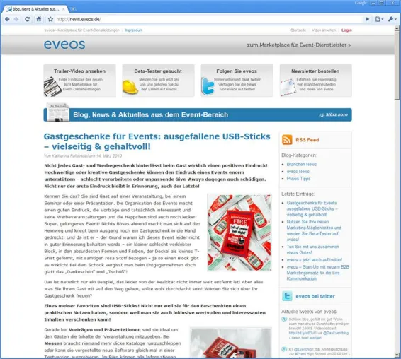 Neuer Blog für Event-Marketing & Live-Kommunikation von eveos ist online! Bild: Neuer Blog für Event-Marketing & Live-Kommunikation von eveos ist online!