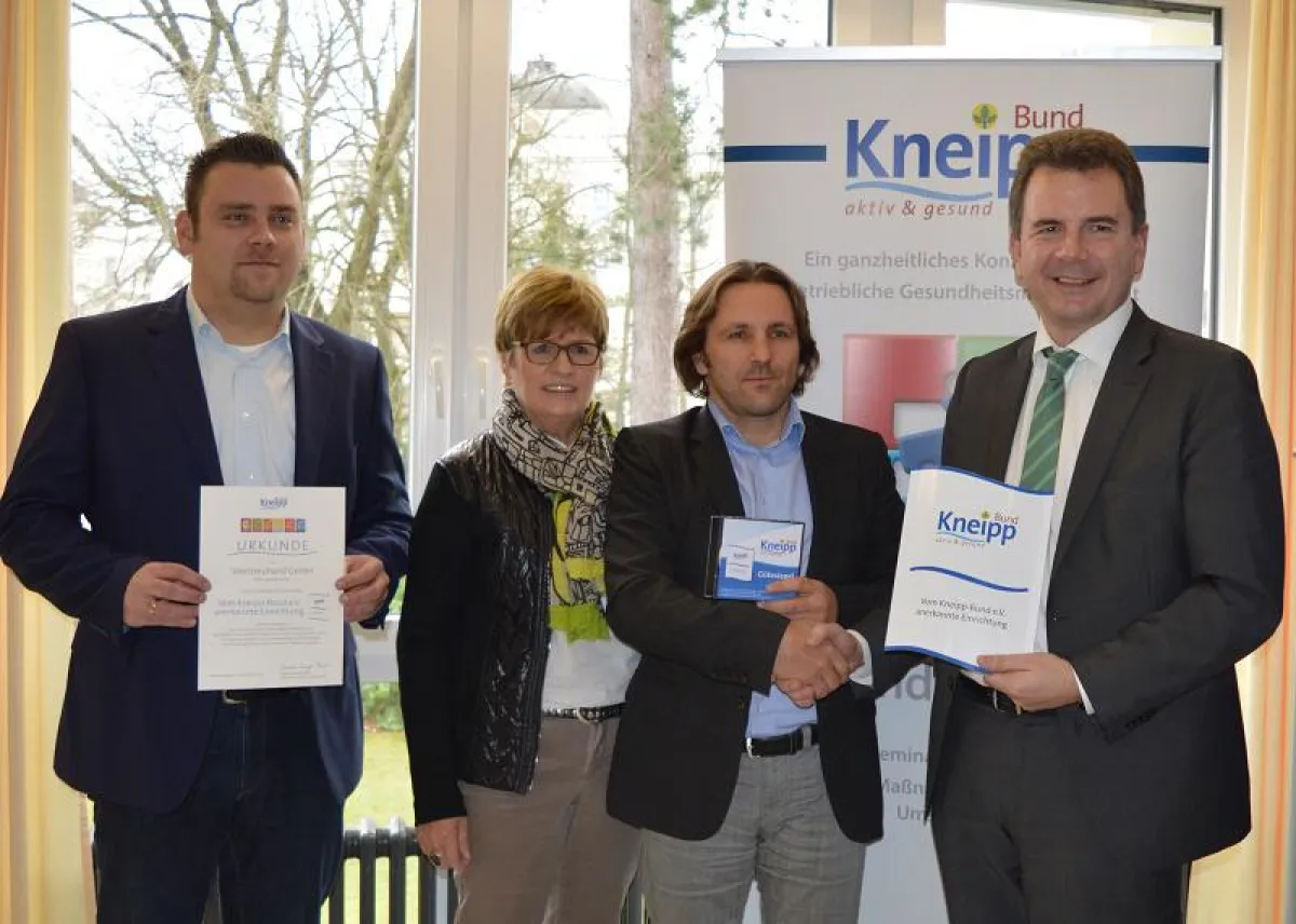 Verleihung des BGM-Gütesiegels nach Kneipp an die Werttreuhand GmbH
