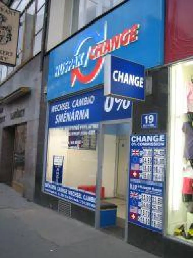 Einer der Testsieger: Wechselstube auf der Nationalstraße in Prag