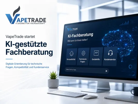 VapeTrade startet KI-gestützte Fachberatung für E-Zigaretten Bild: VapeTrade startet KI-gestützte Fachberatung für E-Zigaretten
