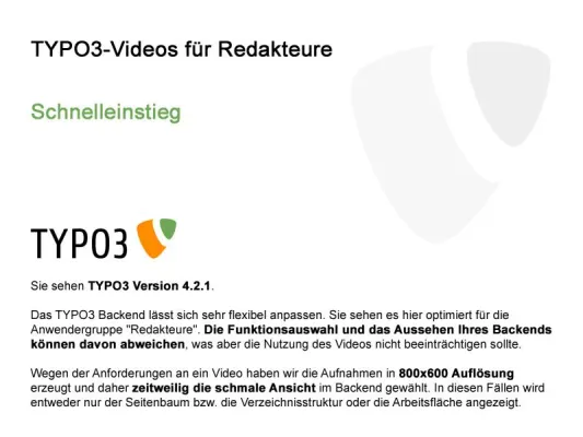 Bild: Kostenlose Schulungsserie zur aktuellen Version von TYPO3