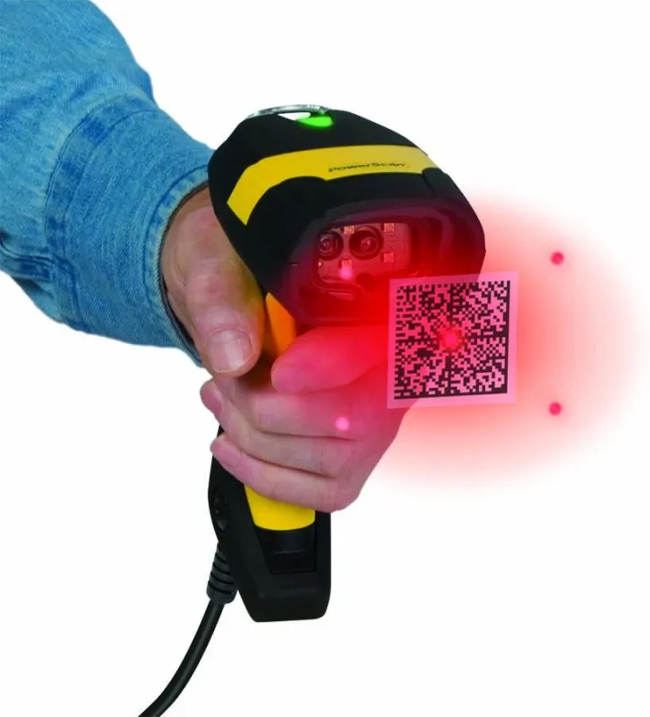 Datalogic PowerScan 8500 2D-Scanner ausgestattet mit der 3GL Technologie (Three Green Lights) für Scan-Feedback in lauten Industrieumgebungen