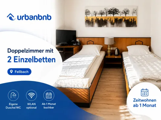 Zeitwohnen in Fellbach-Oeffingen: Möblierte Zimmer und Apartments ab einem Monat Bild: Zeitwohnen in Fellbach-Oeffingen: Möblierte Zimmer und Apartments ab einem Monat