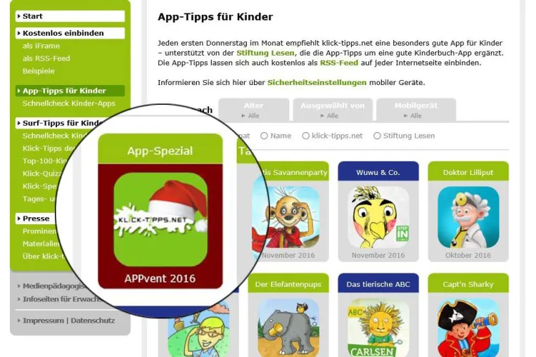 Türchen, öffne dich! – Weihnachtliche Kinder-Apps zum Advent Bild: Türchen, öffne dich! – Weihnachtliche Kinder-Apps zum Advent