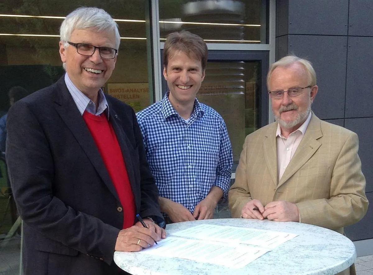 Dr. Johannes Friedrich, Dr. Christian Brenner und Reinhard Adler (v.l.)
