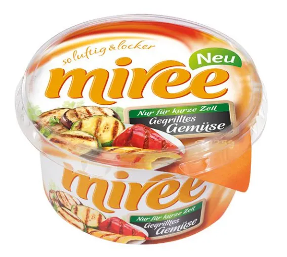Neue Frischkäsevariante miree "Nur für kurze Zeit" Gegrilltes Gemüse sorgt für luftig-lockeren Genuss Bild: Neue Frischkäsevariante miree "Nur für kurze Zeit" Gegrilltes Gemüse sorgt für luftig-lockeren Genuss