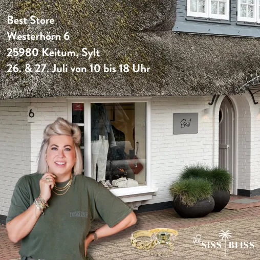 Echtgoldschmuck von The SISS BLISS aus Berlin zu Gast auf Sylt Bild: Echtgoldschmuck von The SISS BLISS aus Berlin zu Gast auf Sylt