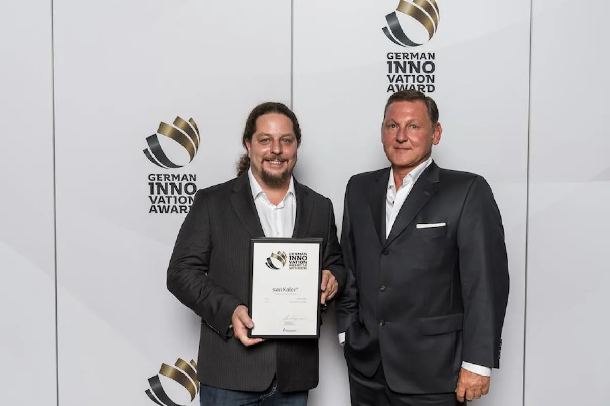Boris Hajek und Rainer Kurp bei der Verleihung des German Innovation Awards