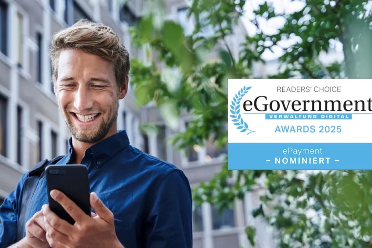 S-Public Services mit E-Payment nominiert für eGovernment Award 2025 Bild: S-Public Services mit E-Payment nominiert für eGovernment Award 2025