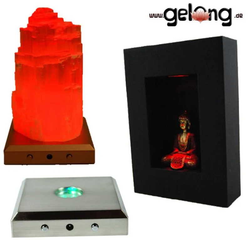 Selenitstein beleuchtet mit LED Lichter