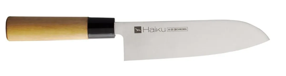 5 original japanische Santoku Messer von CHROMA Haiku zu gewinnen