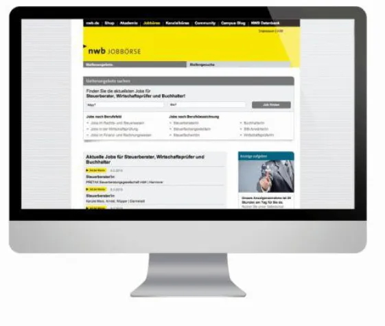 Bild: Neue NWB Jobbörse online: Mit frischem Design und verbesserten Funktionen schneller zum Ziel