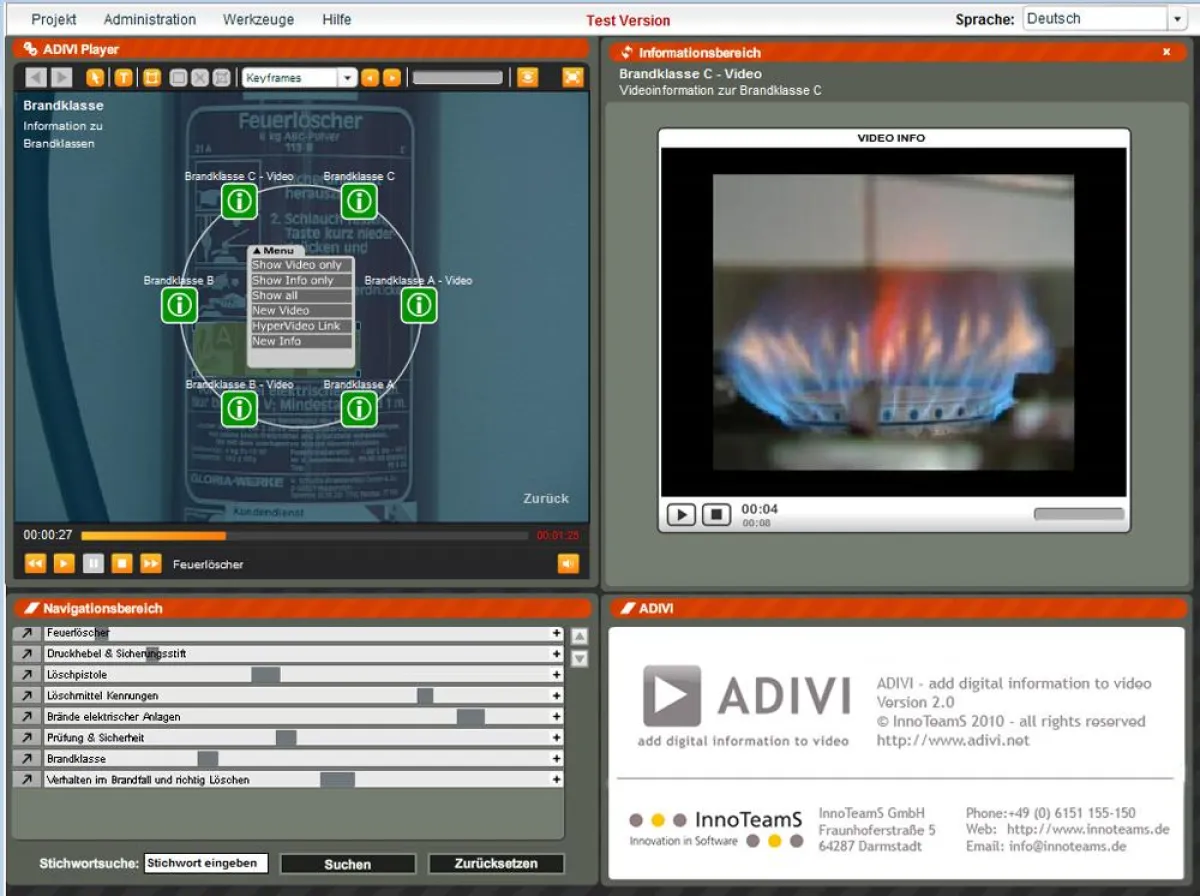 Screenhot der Software ADIVI