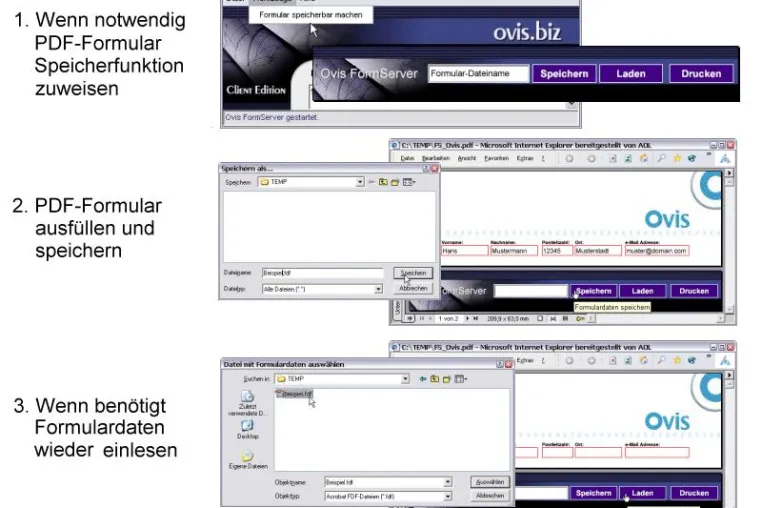 Bild: PDF Formulare mit Inhalt lokal speichern