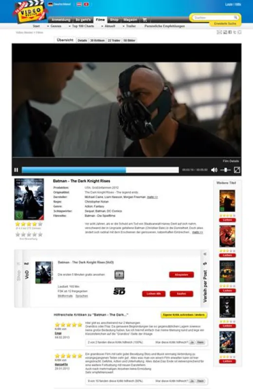 Filmgenuss per Post oder Knopfdruck