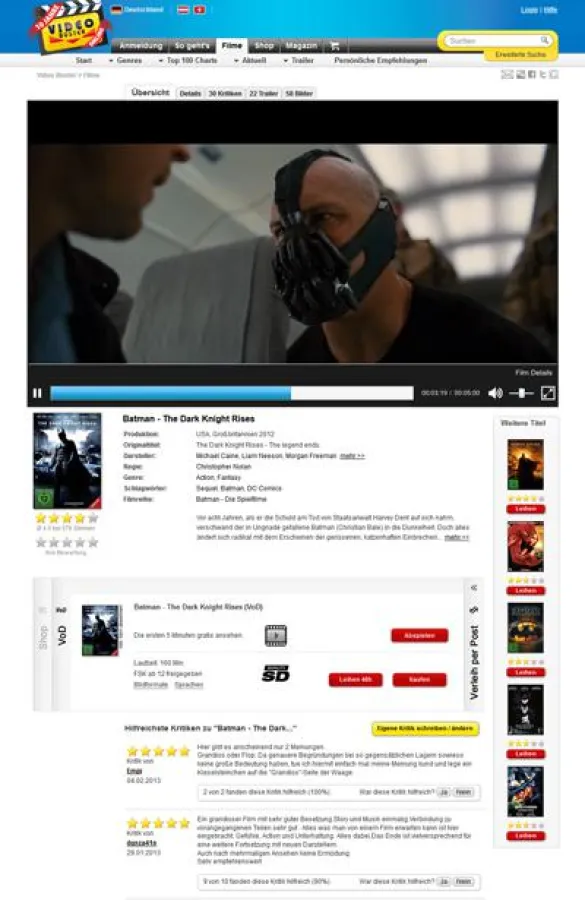 Filmgenuss per Post oder Knopfdruck