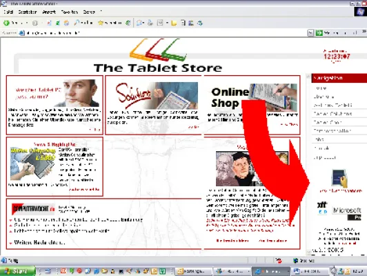 Bild: Die erste für Linkshänder optimierte Website