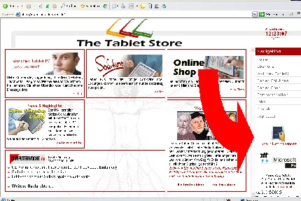 Bild: Die erste für Linkshänder optimierte Website