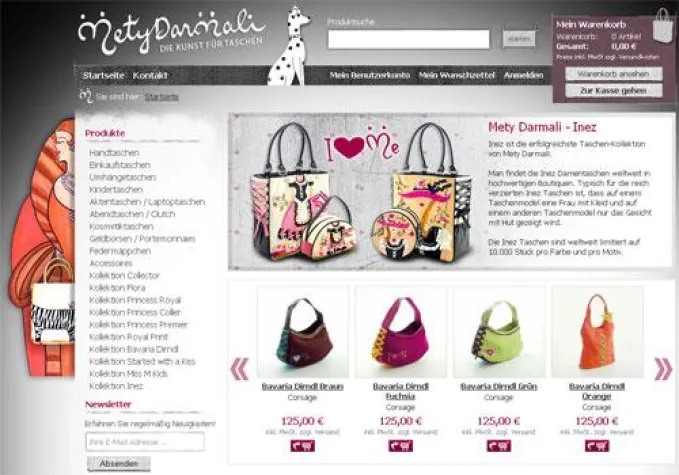 Bild: Neuer Online-Shop der Taschenkünstlerin Mety Darmali