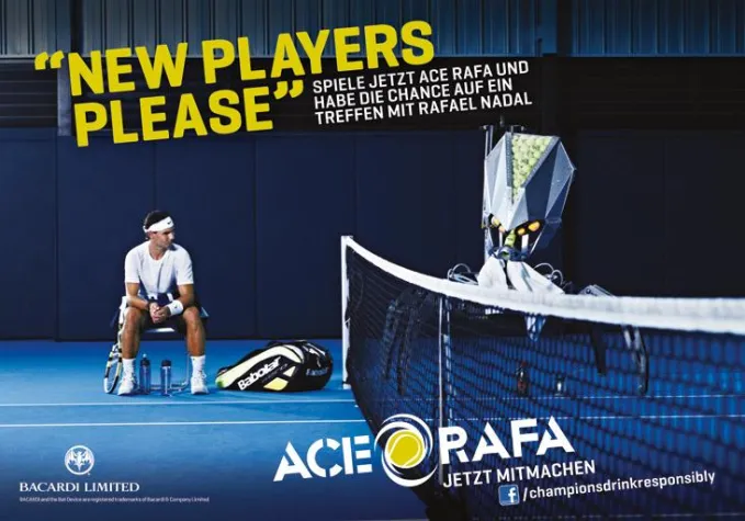 Mit „Ace Rafa“ vom Bildschirm direkt auf den Court Bild: Mit „Ace Rafa“ vom Bildschirm direkt auf den Court