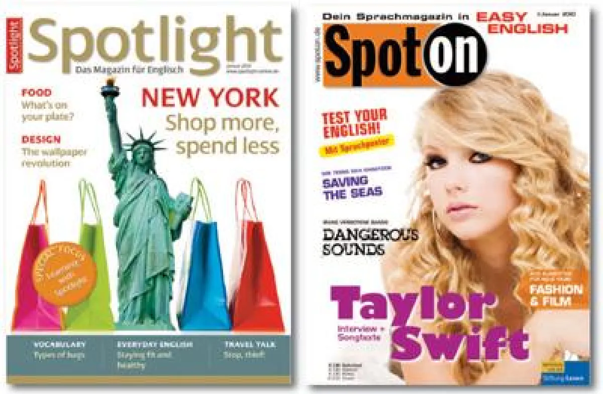 Titelbilder der Relaunchausgaben 01/2010 Spotlight und Spot on
