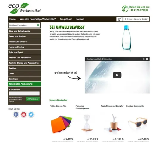 Neuer Online-Shop für nachhaltige Werbeartikel Bild: Neuer Online-Shop für nachhaltige Werbeartikel