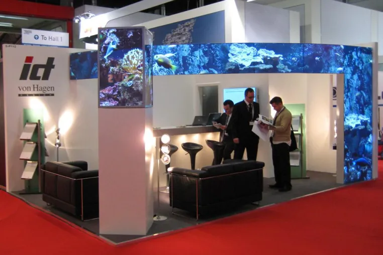 Bild: ict auf der ISE 2008, Amsterdam: Digital Signage Lösungen mit Tiefenwirkung