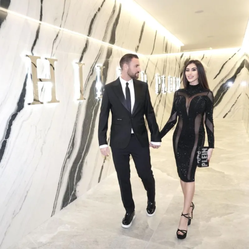 Großformatige Design-Verlegung Panda White Philipp Plein Hotel Mailand by Premium Fliesen Design
